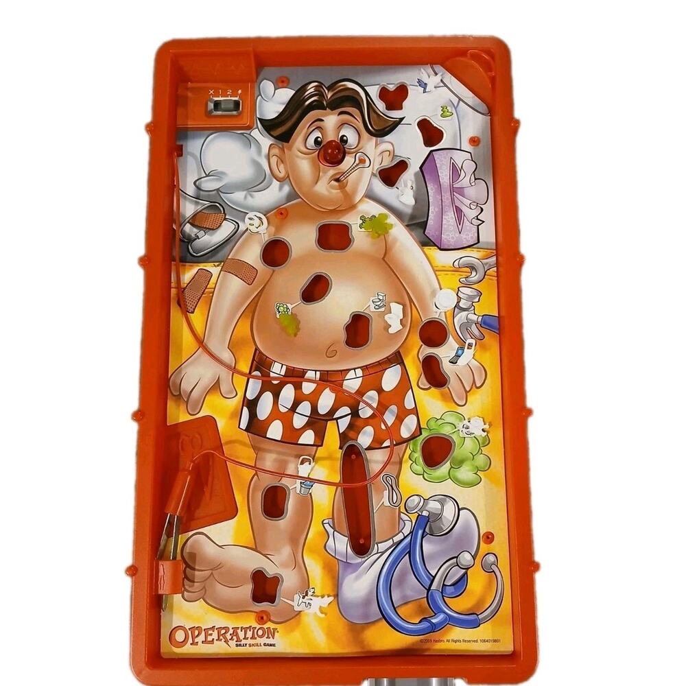 Vintage 2008 Milton Bradley Operation Board Game WORKS Great Missing Money Cards